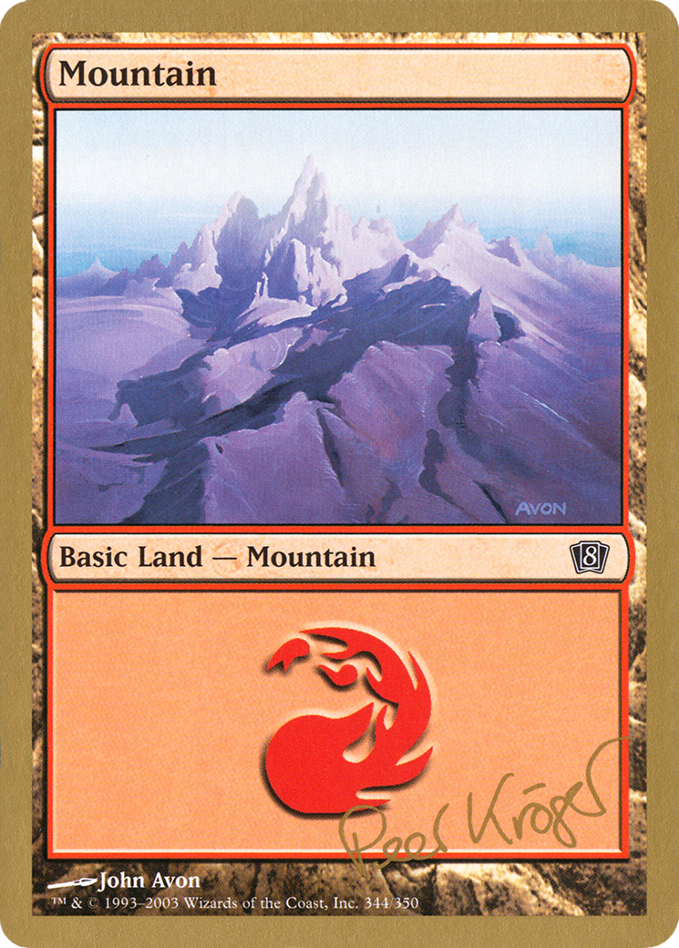Mountain (344) - 2003 Peer Kroger (8ED) (WCD-) - World Championship Decks 2003