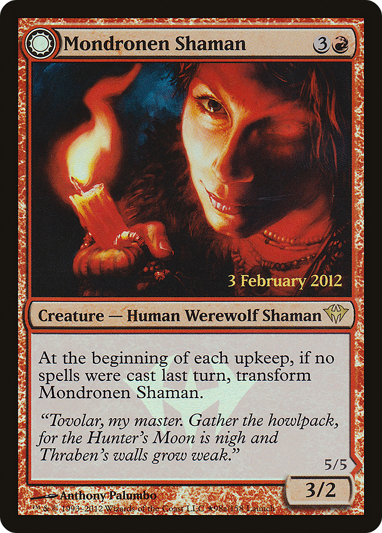 Mondronen Shaman (LARP-098) - Dark Ascension Promos: (Double Faced Transform) Foil