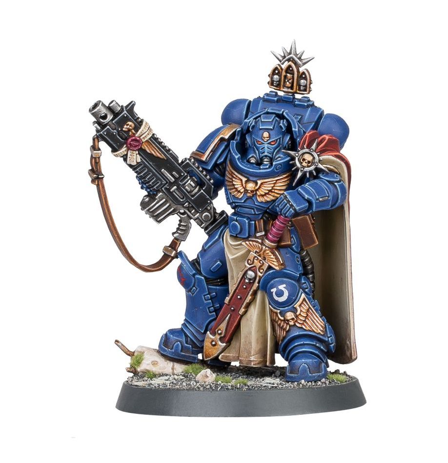 Space Marines: Captain in Gravis Armour with Master-crafted Heavy Bolt Rifle