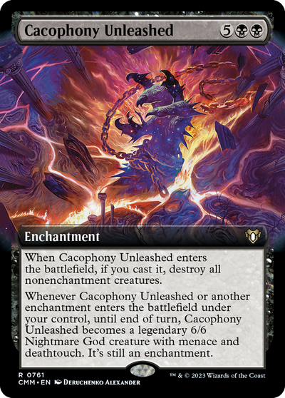 Cacophony Unleashed (Extended Art) (CMM-761) - Commander Masters: (Extended Art) Foil