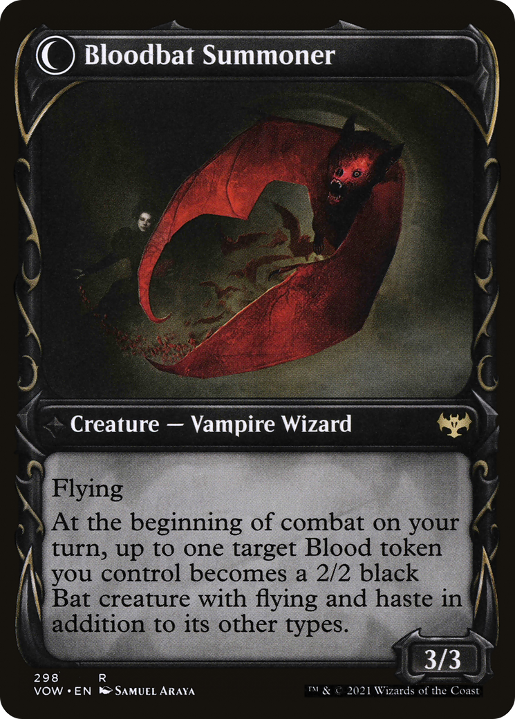 Voldaren Bloodcaster (Showcase) (VOW-298) - Innistrad: Crimson Vow: (Showcase, Double Faced Transform) Foil