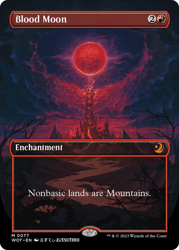 Blood Moon (Anime Borderless) (WOT-077) - Wilds of Eldraine: Enchanting Tales (Borderless)