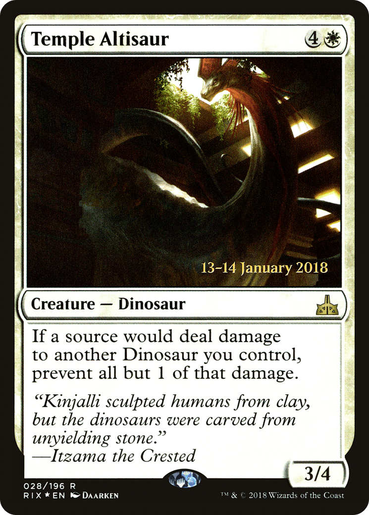 Temple Altisaur (PRE-028) - Rivals of Ixalan Promos Foil