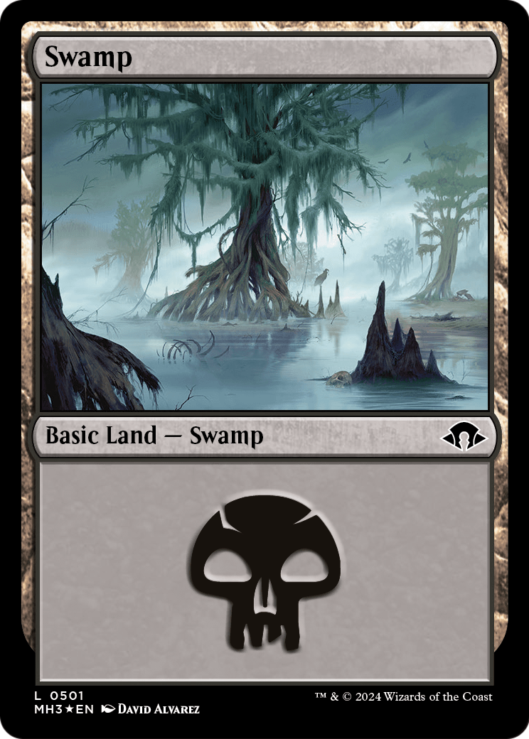 Swamp (0501) (Ripple Foil) (MH3-501) - Modern Horizons 3 Foil