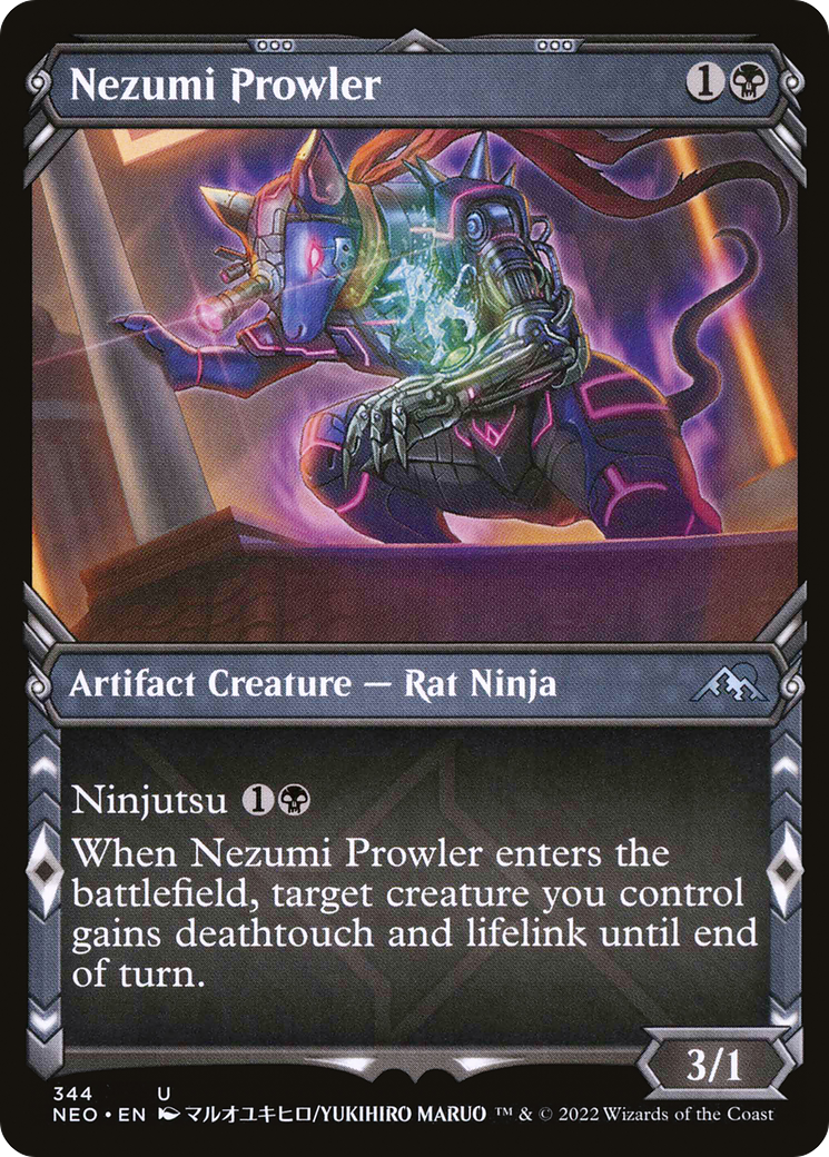 Nezumi Prowler (Showcase) (NEO-344) - Kamigawa: Neon Dynasty: (Showcase) Foil