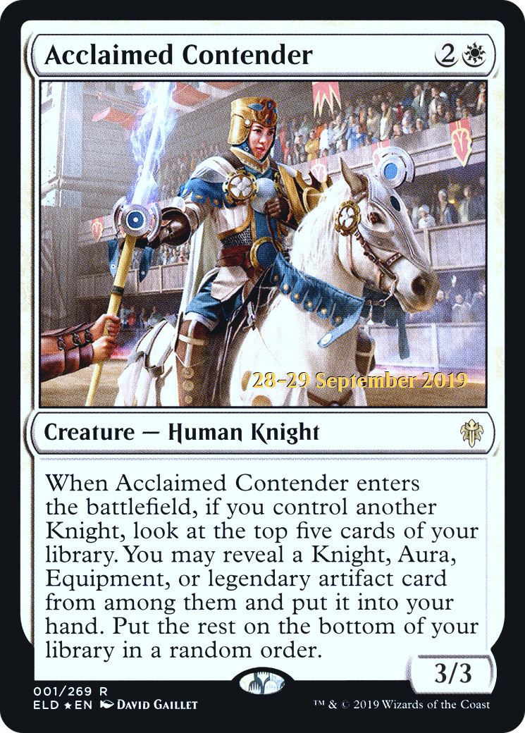 Acclaimed Contender (PRE-001) - Throne of Eldraine Promos Foil