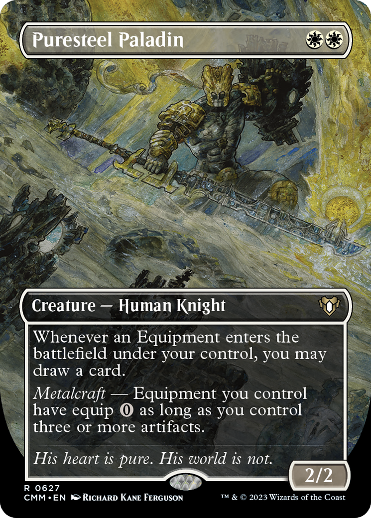 Puresteel Paladin (Borderless) (CMM-627) - Commander Masters (Borderless) Foil