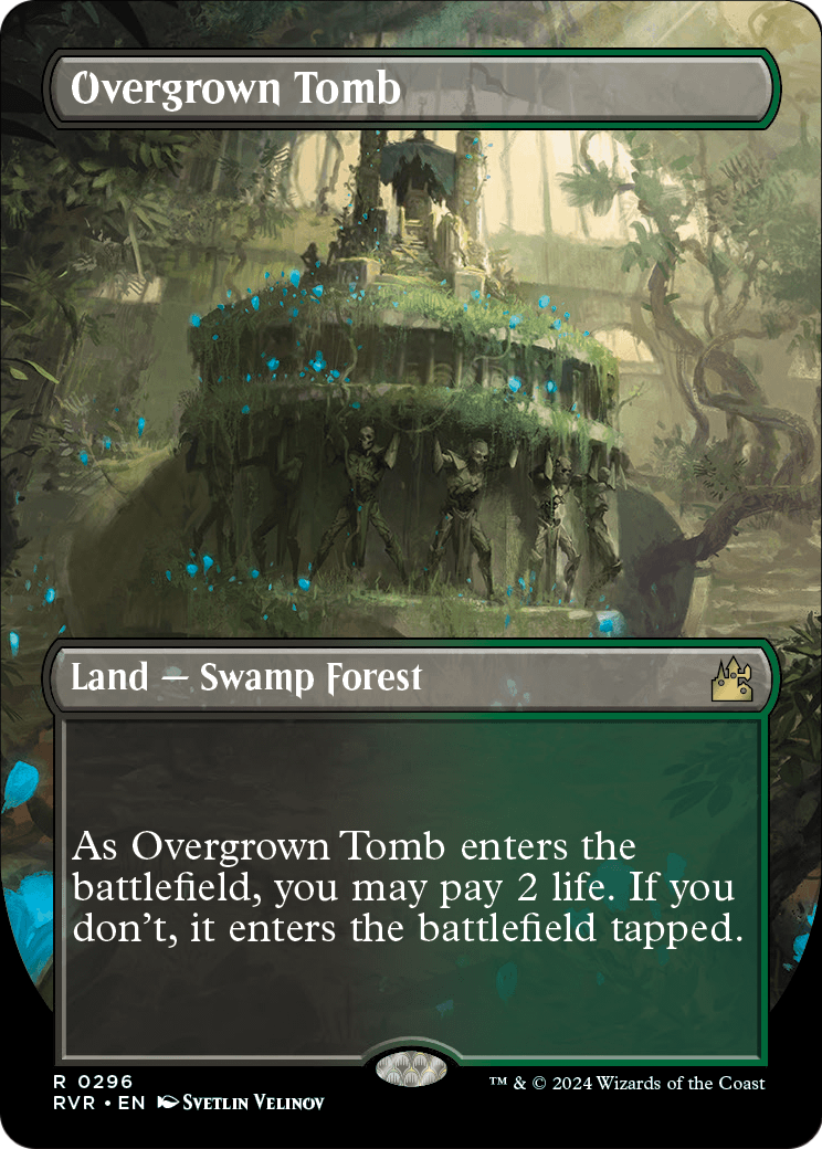 Overgrown Tomb (Borderless) (RVR-296) - Ravnica Remastered (Borderless)