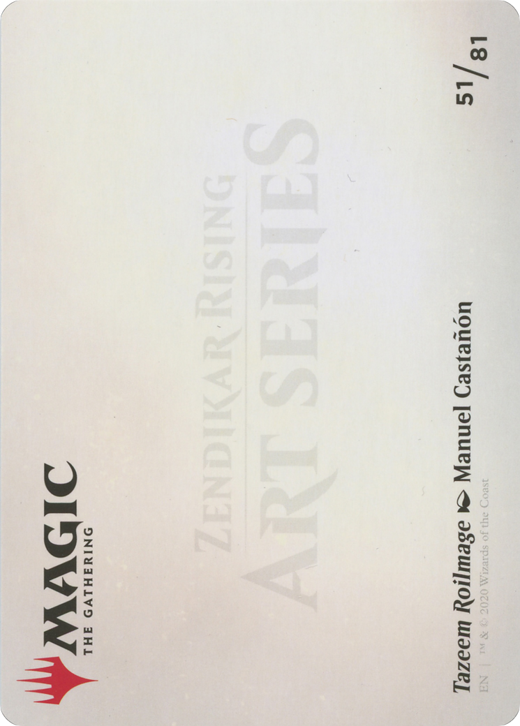 Tazeem Roilmage // Tazeem Roilmage (AZNR-051) - Zendikar Rising Art Series (Borderless) Foil