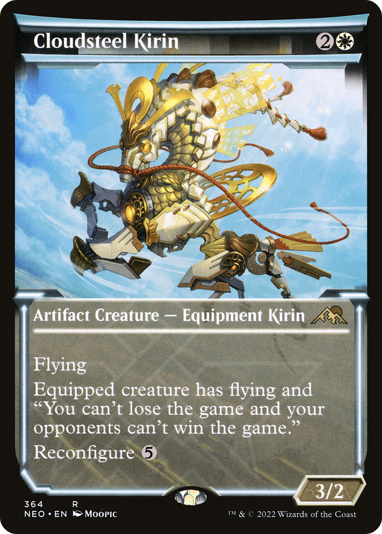 Cloudsteel Kirin (Showcase) (NEO-364) - Kamigawa: Neon Dynasty: (Showcase) Foil
