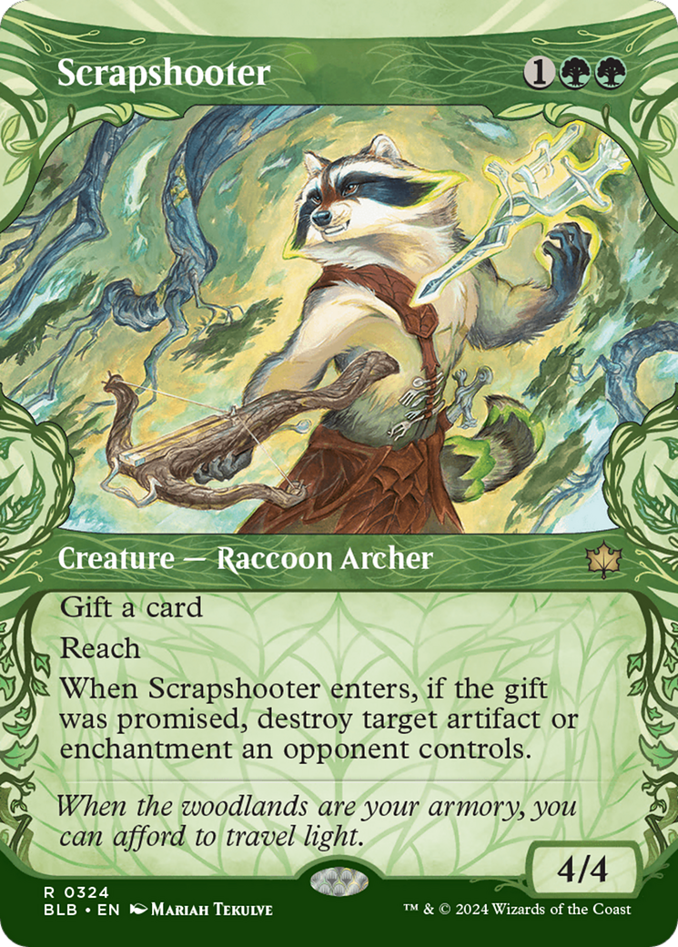 Scrapshooter (Showcase) (BLB-324) - Bloomburrow: (Showcase) (Borderless) Foil