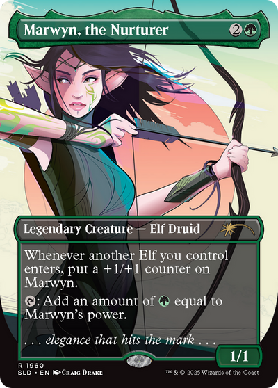 Marwyn, the Nurturer (Rainbow Foil) (SLD-1960) - Secret Lair Drop (Borderless) Foil