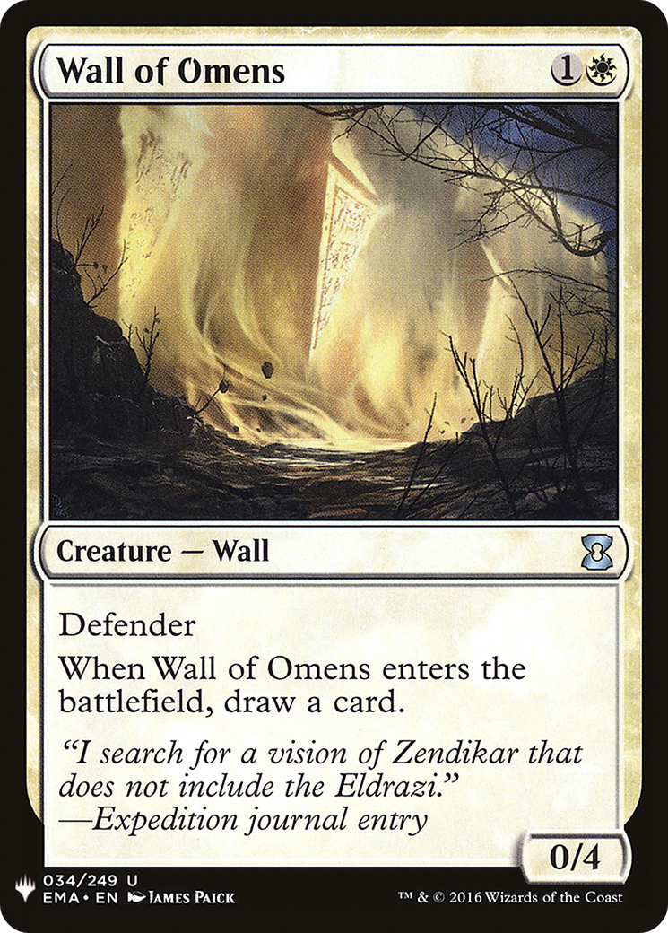 Wall of Omens (EMA) (LIST-EMA-34) - The List