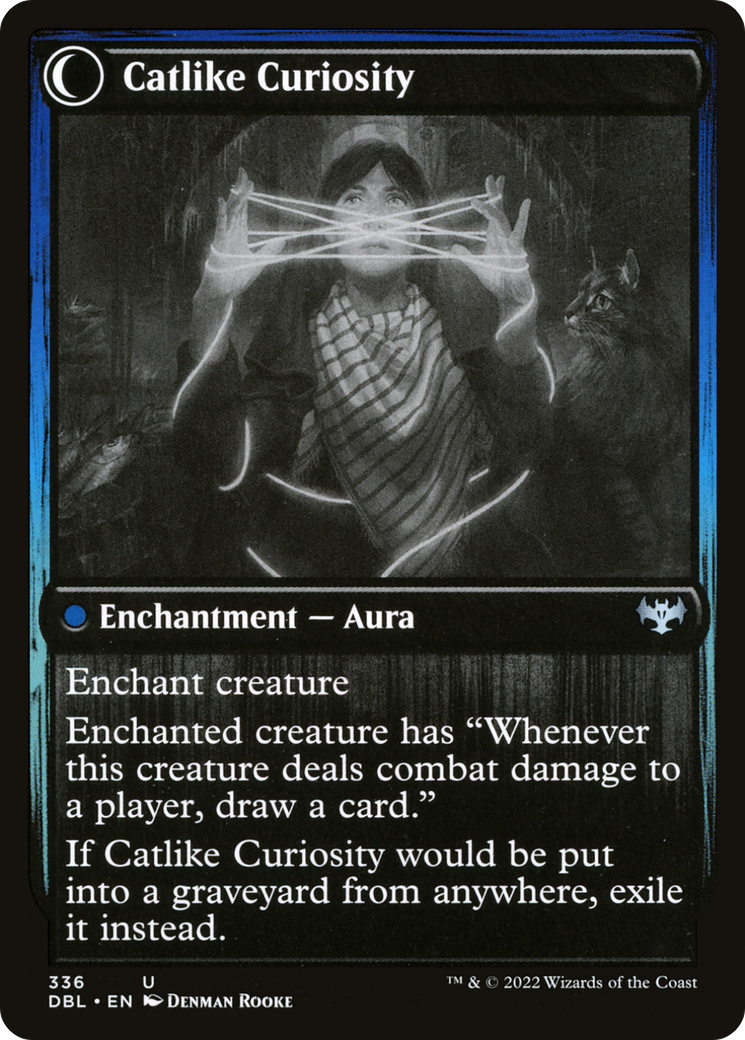 Mischievous Catgeist (DBL-336) - Innistrad: Double Feature: (Double Faced Transform) Foil