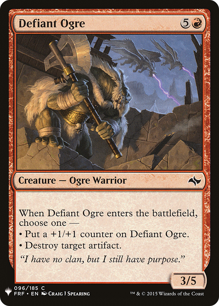 Defiant Ogre (LIST-FRF-96) - The List