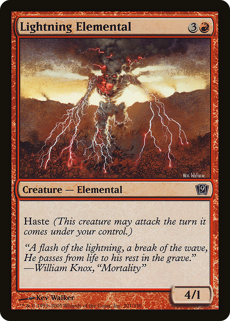 Lightning Elemental (9ED-201) - 9th Edition