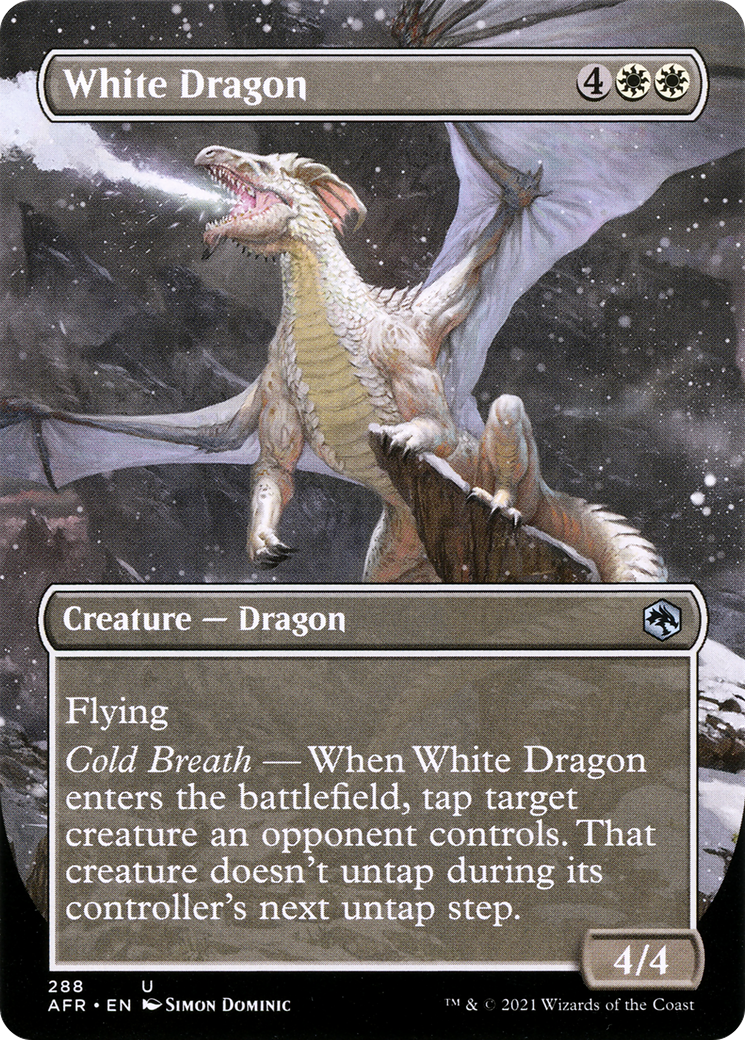 White Dragon (Borderless) (AFR-288) - Adventures in the Forgotten Realms (Borderless) Foil