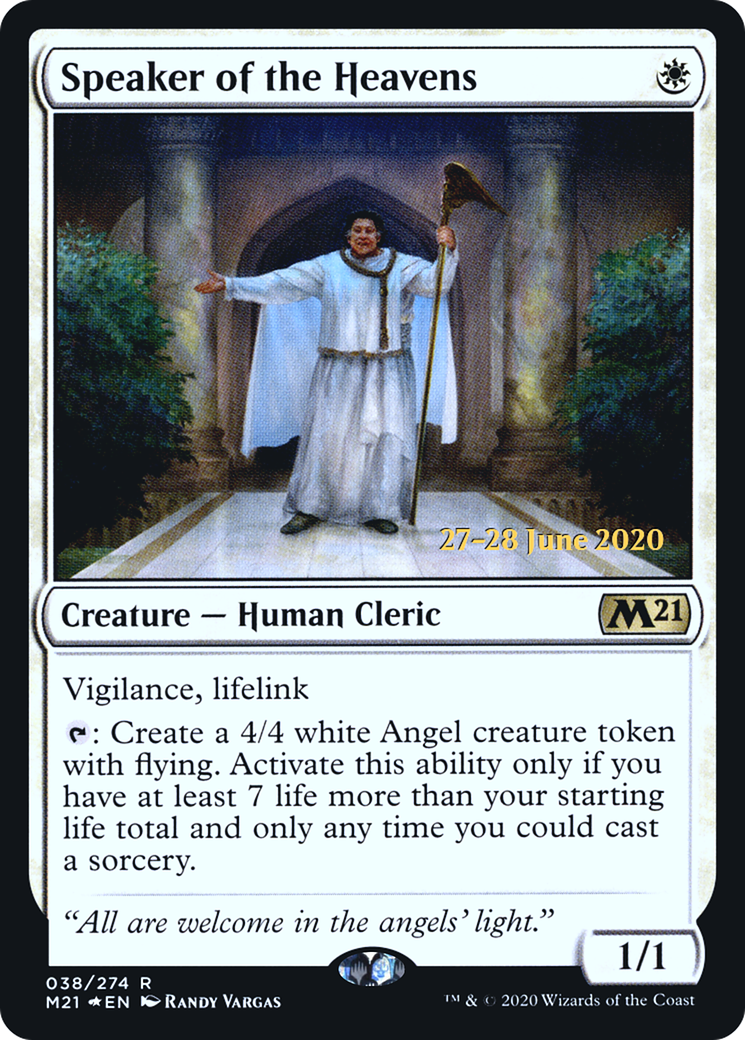 Speaker of the Heavens (PRE-038) - Core Set 2021 Promos Foil