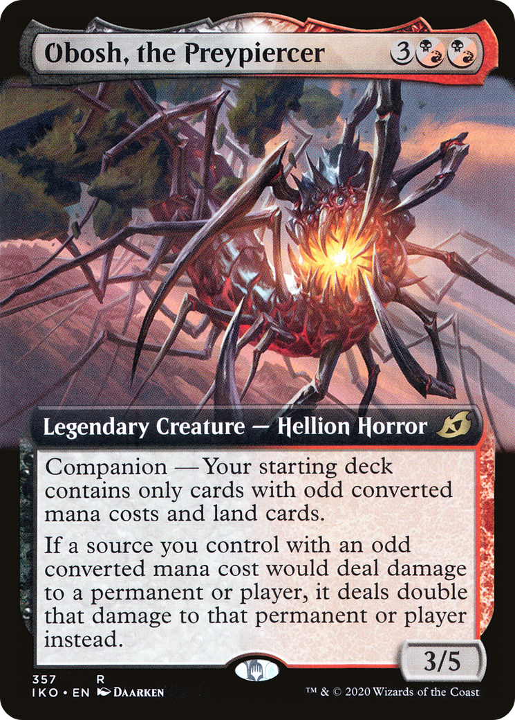 Obosh, the Preypiercer (Extended Art) (IKO-357) - Ikoria: Lair of Behemoths: (companion, Extended Art) Foil