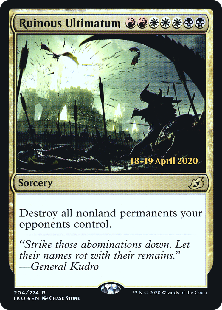 Ruinous Ultimatum (PRE-204) - Ikoria: Lair of Behemoths Promos Foil