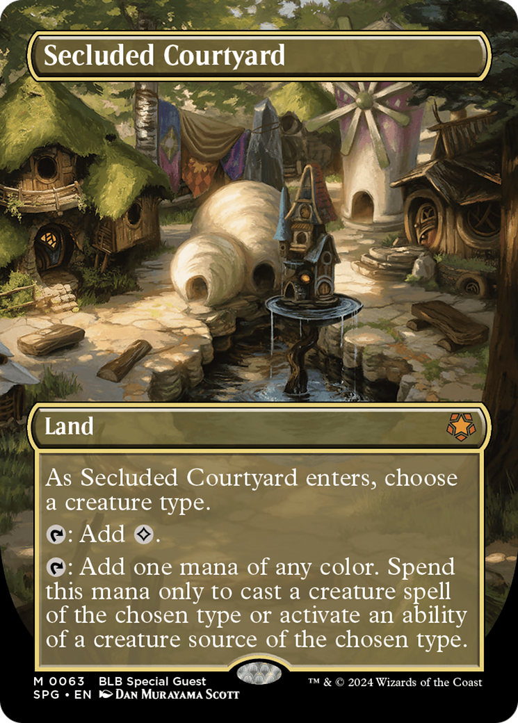 Secluded Courtyard (Borderless) (SPG-063) - Special Guests (Borderless) Foil