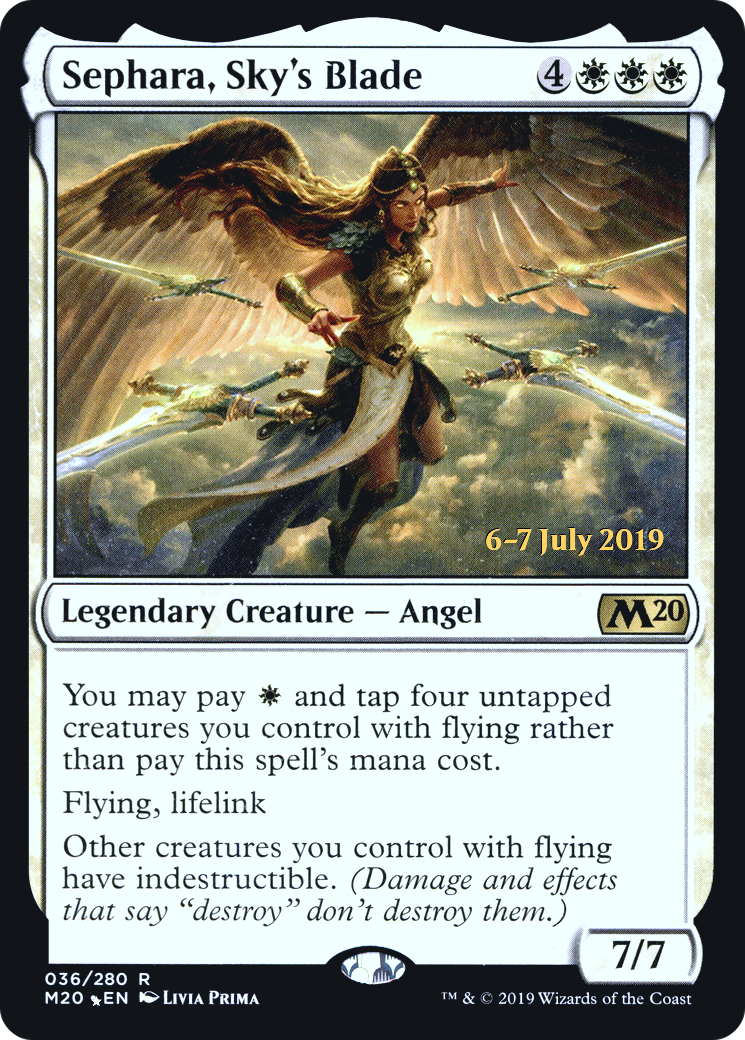Sephara, Sky's Blade (PRE-036) - Core Set 2020 Promos Foil