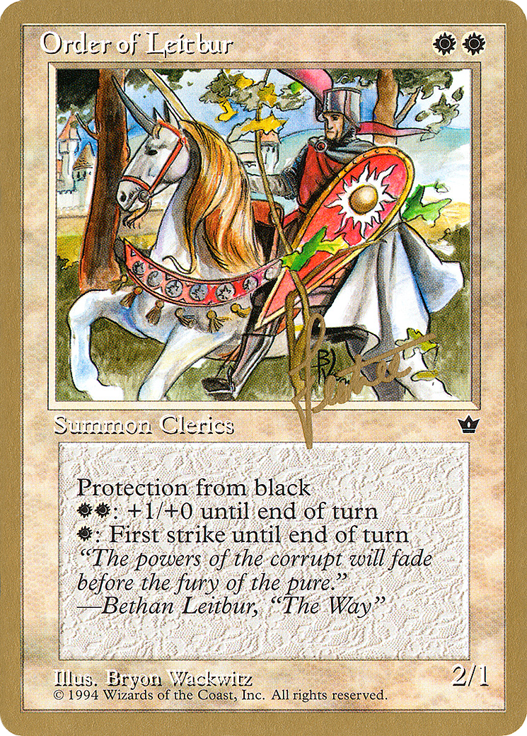 Order of Leitbur (Male) - 1996 Bertrand Lestree (FEM) (WCD-) - Pro Tour Collector Set