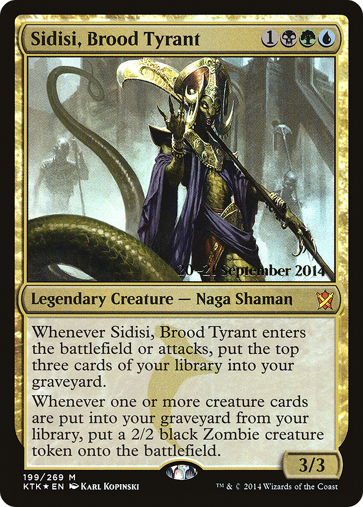 Sidisi, Brood Tyrant (PRE-199) - Khans of Tarkir Promos Foil