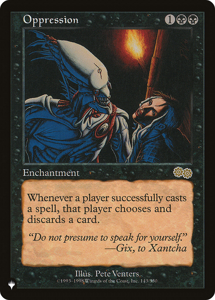 Oppression (LIST-143/350) - The List