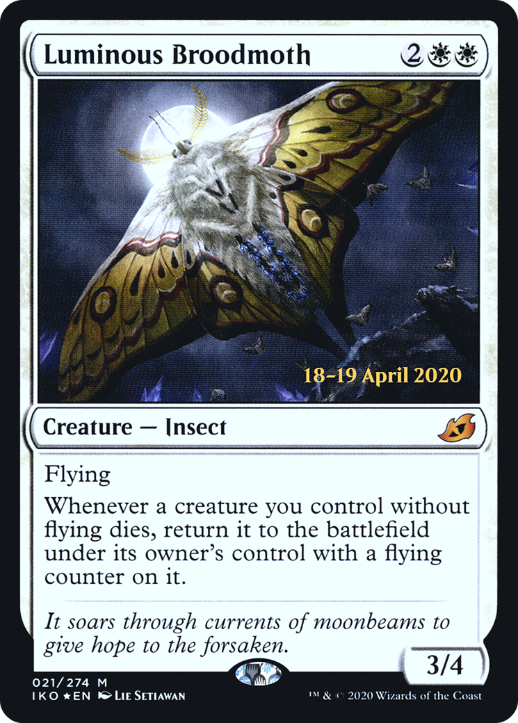 Luminous Broodmoth (PRE-021) - Ikoria: Lair of Behemoths Promos Foil