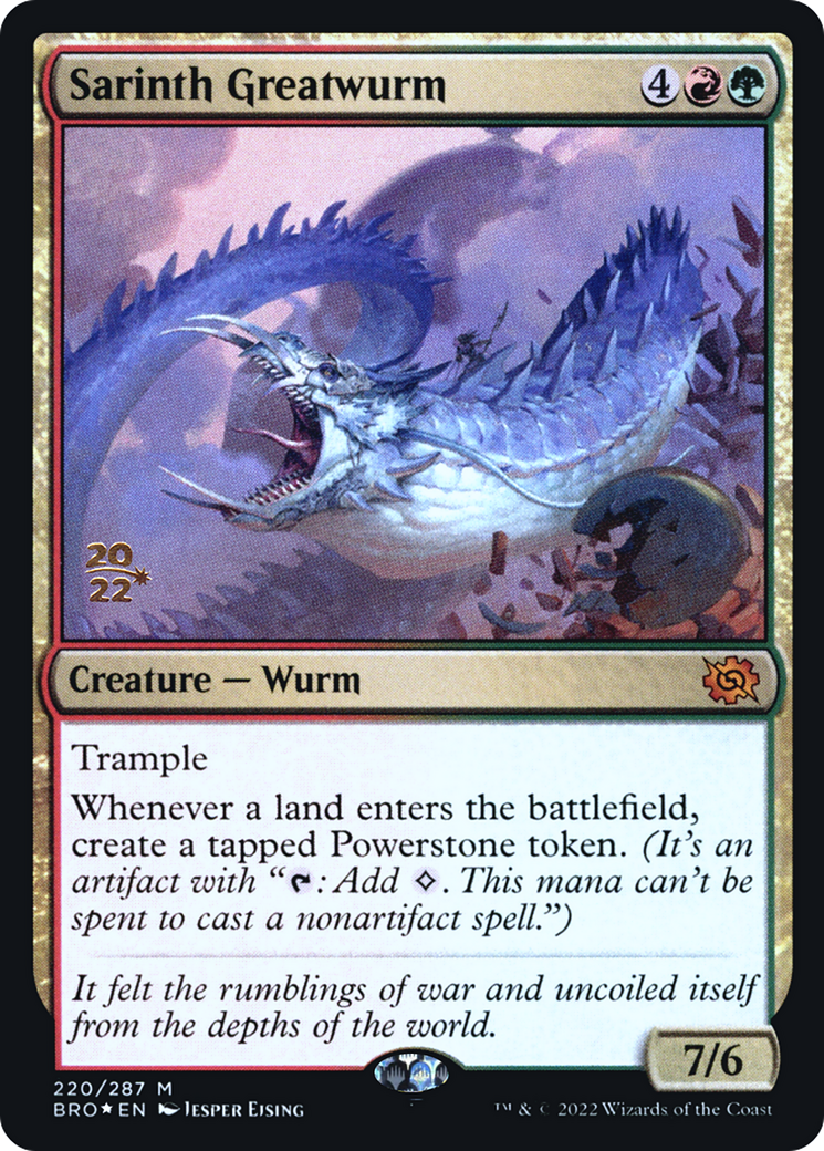 Sarinth Greatwurm (PRE-220) - The Brothers' War Promos Foil