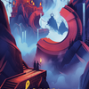 Mountain // Mountain (ALCI-045) - The Lost Caverns of Ixalan Art Series (Borderless)