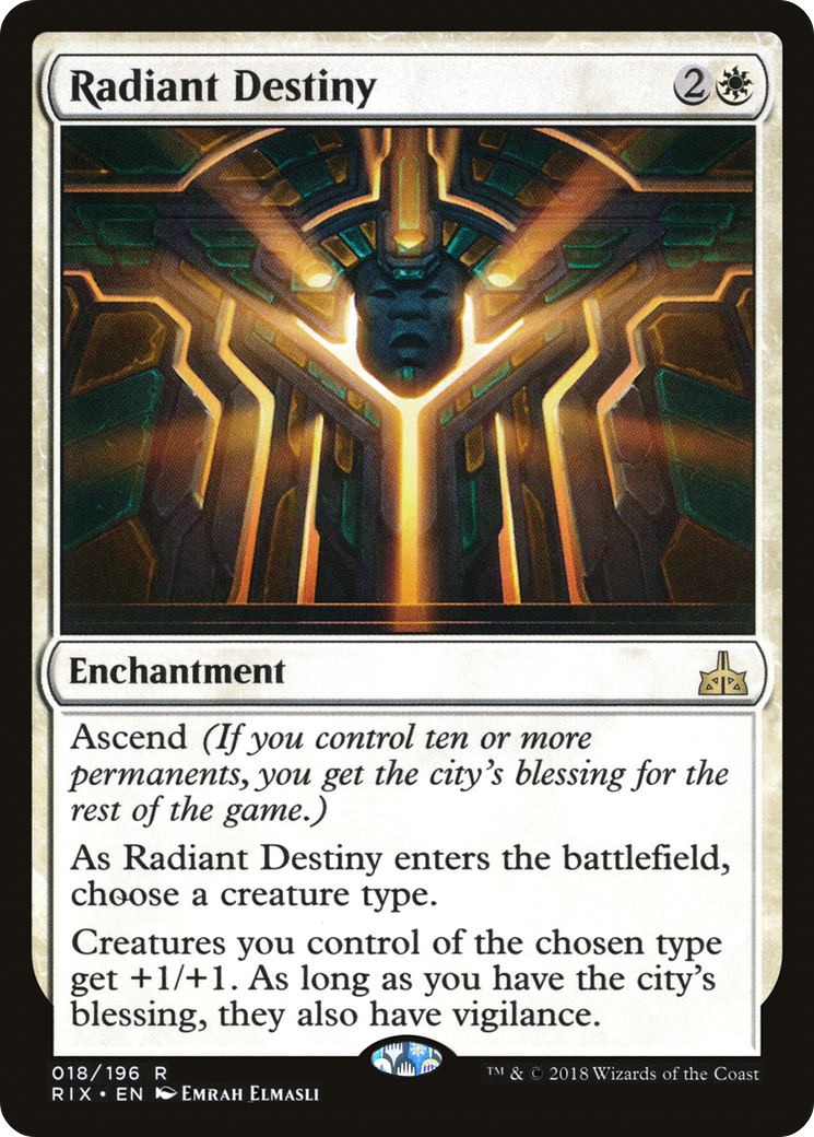 Radiant Destiny (RIX-018) - Rivals of Ixalan Foil