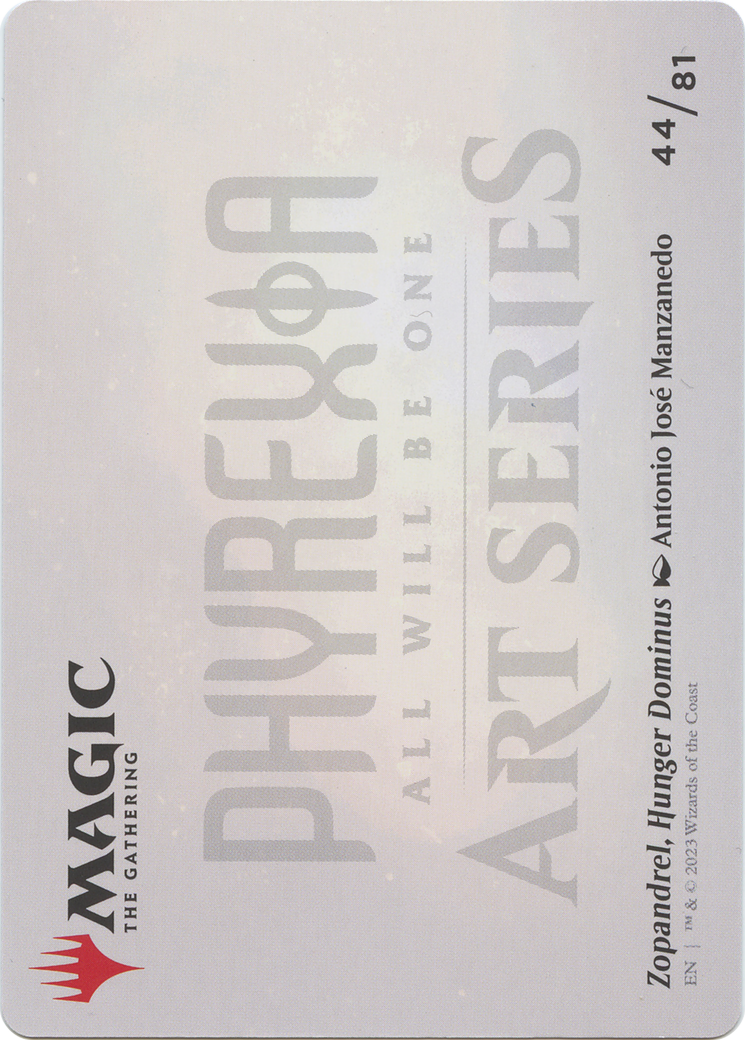 Zopandrel, Hunger Dominus // Zopandrel, Hunger Dominus (AONE-044) - Phyrexia: All Will Be One Art Series (Borderless) Foil