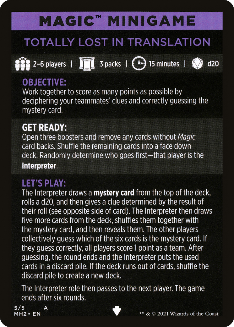 Totally Lost in Translation // Totally Lost in Translation (cont'd) (MMH2-005) - Modern Horizons 2 Minigames