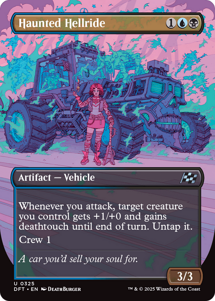 Haunted Hellride (Borderless) (DFT-325) - Aetherdrift (Borderless) Foil