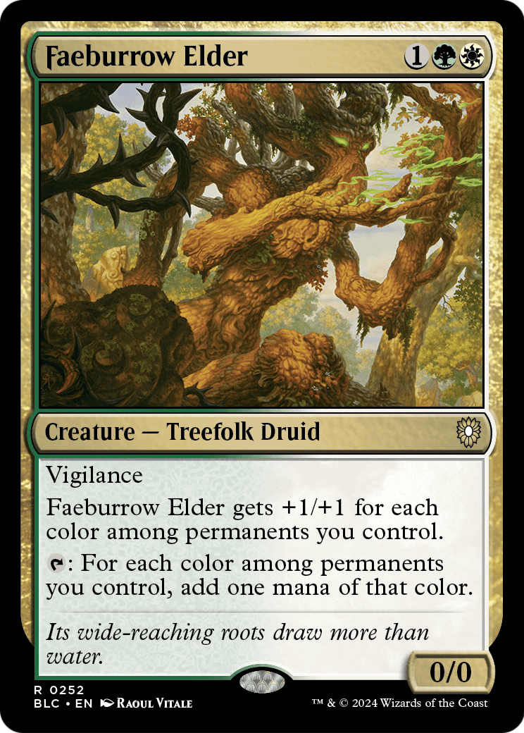 Faeburrow Elder (BLC-252) - Bloomburrow Commander
