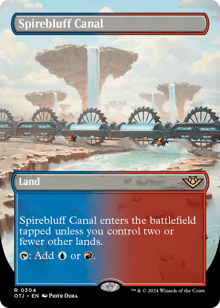 Spirebluff Canal (Borderless) (OTJ-304) - Outlaws of Thunder Junction (Borderless)