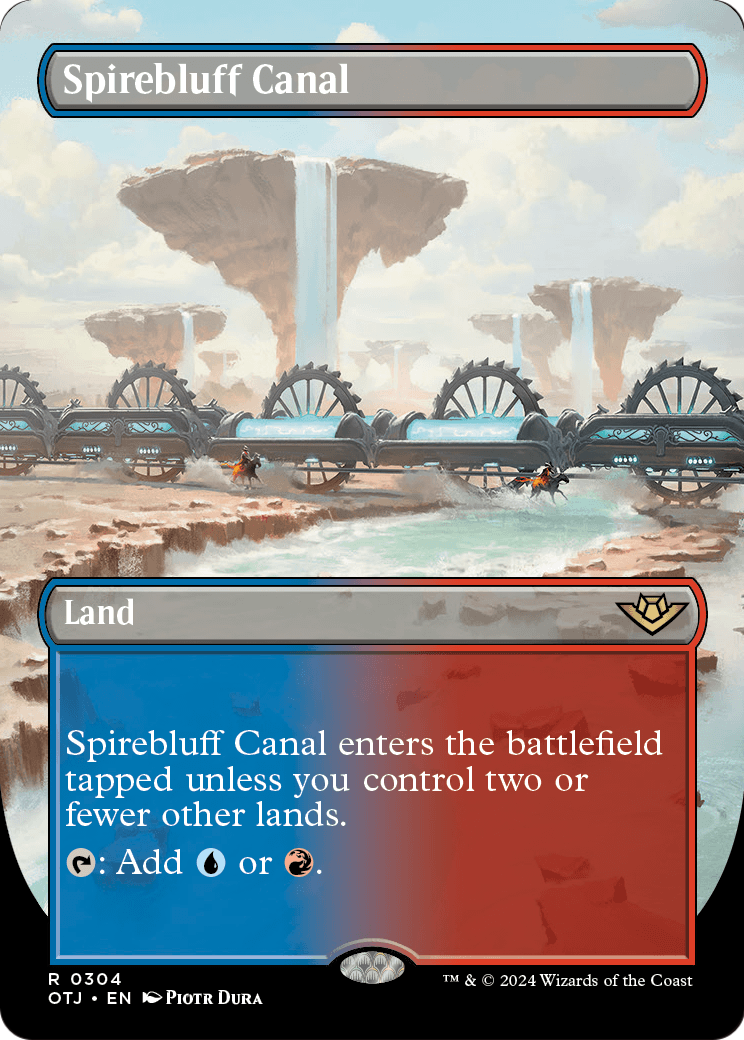 Spirebluff Canal (Borderless) (OTJ-304) - Outlaws of Thunder Junction (Borderless)