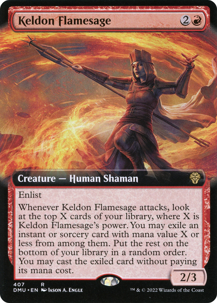 Keldon Flamesage (Extended Art) [Dominaria United]