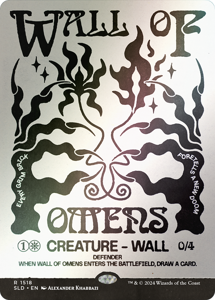 Wall of Omens (Rainbow Foil) (SLD-1518) - Secret Lair Drop: (Showcase) (Borderless) Foil