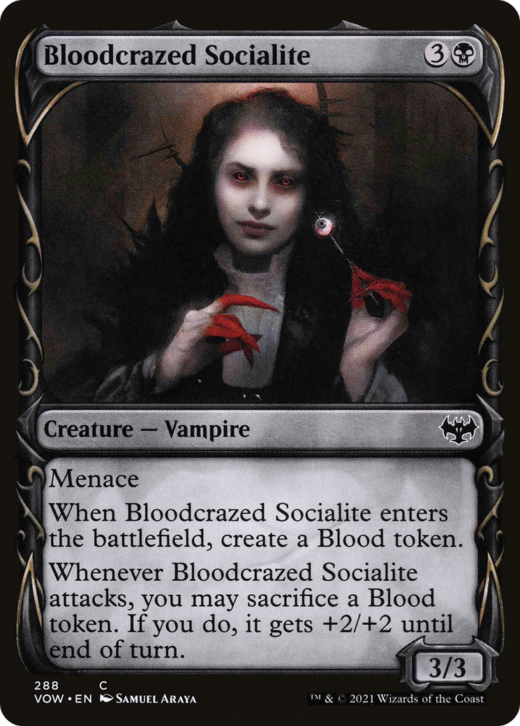 Bloodcrazed Socialite (Showcase) (VOW-288) - Innistrad: Crimson Vow: (Showcase) Foil