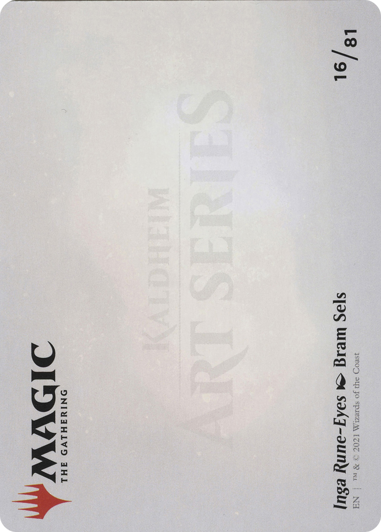 Inga Rune-Eyes // Inga Rune-Eyes (ASKHM-016) - Art Series: Kaldheim (Borderless) Foil
