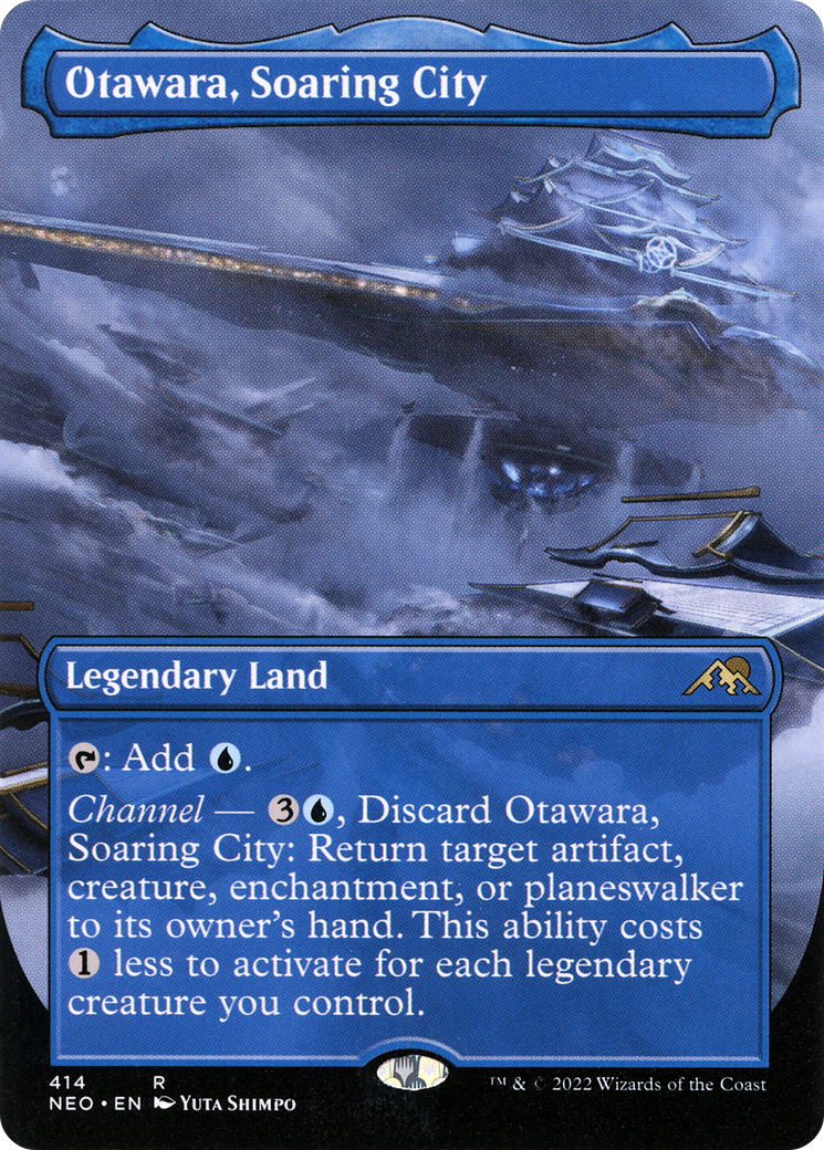 Otawara, Soaring City (Borderless) (NEO-414) - Kamigawa: Neon Dynasty (Borderless)