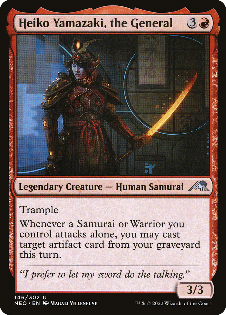 Heiko Yamazaki, the General (NEO-146) - Kamigawa: Neon Dynasty Foil
