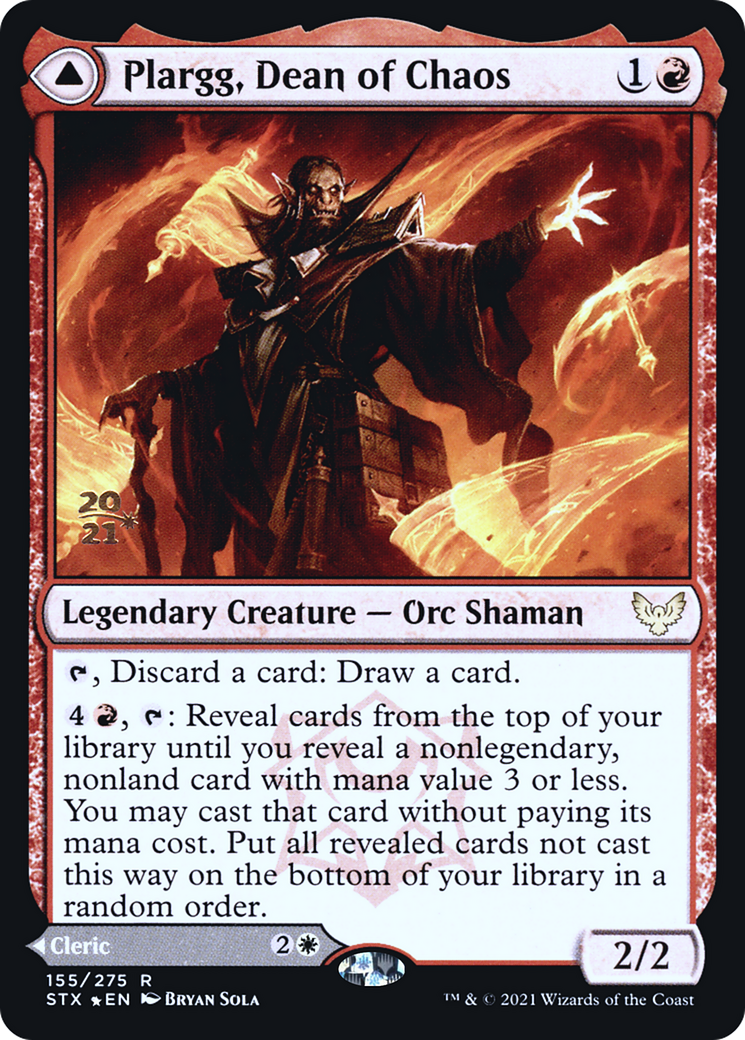 Plargg, Dean of Chaos (PRE-155) - Strixhaven: School of Mages Promos Foil