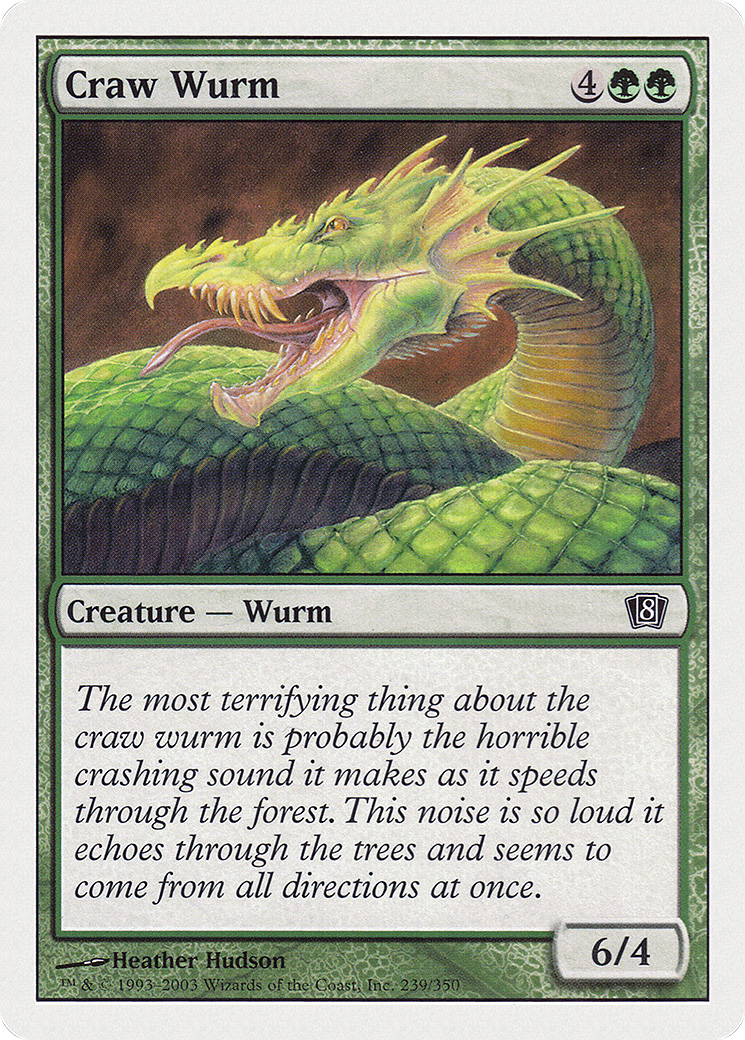 Craw Wurm (8ED-239) - 8th Edition Foil