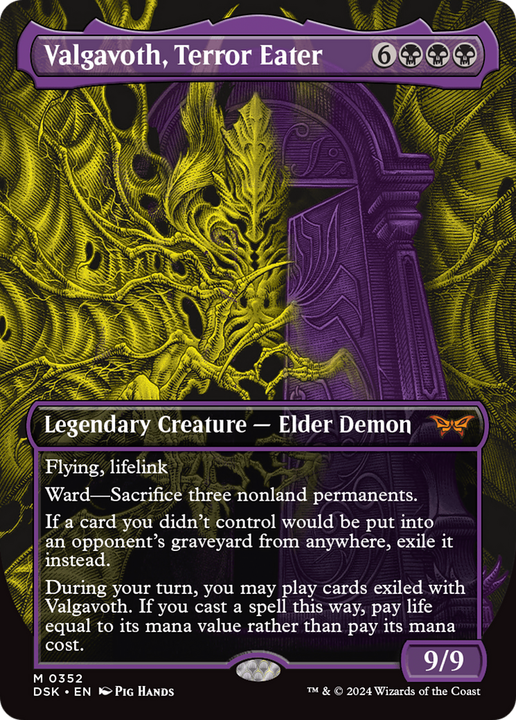 Valgavoth, Terror Eater (Showcase) (DSK-352) - Duskmourn: House of Horror (Borderless)