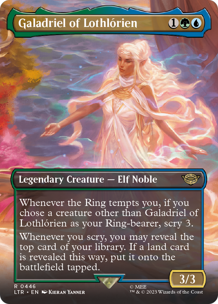 Galadriel of Lothlorien (Borderless) (LTR-446) - The Lord of the Rings: Tales of Middle-earth (Borderless) Foil