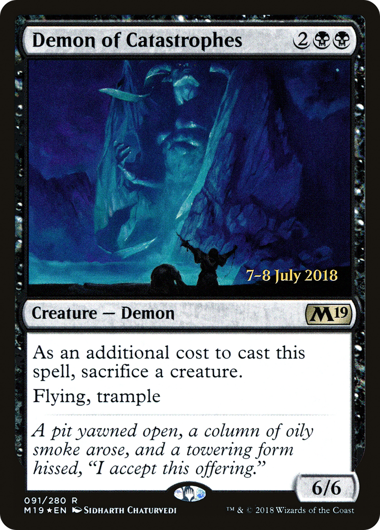 Demon of Catastrophes (PRE-091) - Core Set 2019 Promos Foil